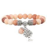 Tree Of Life Pendant Bracelet Natural Stone Beads Jewelry