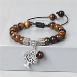 Tree Of Life Pendant Bracelet Natural Stone Beads Jewelry