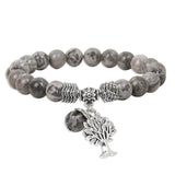 Tree Of Life Pendant Bracelet Natural Stone Beads Jewelry