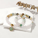 2PCS/Set Jades Stone Bracelet For Men Women