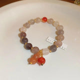 Chalcedony Gourd Pendant Bracelet for Women