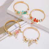 Strand Beads Dancing Girl Charm Bracelets for Women Children