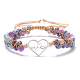 Heartbeat Charm Bracelets Natural Stones Women Inspired Jewelry