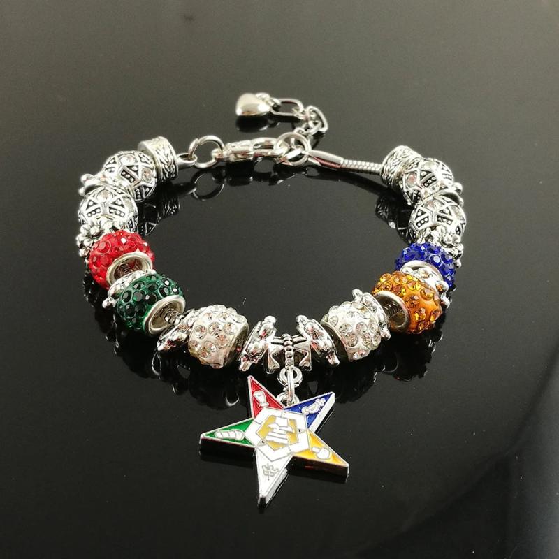 Greek 5-Point Star Charm Eastern Star Bracelet