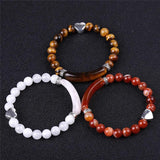 Natural Stone Rectangle Heart Bracelets For Women Jewelry