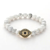 8mm Amazonite Beads Bracelet with Zircon Inset