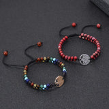 Tree Of Life Charm Bracelet Natural Stone Beads Yoga Friendship Bangle
