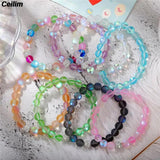 8mm Crystal Moonstone Beaded Bracelet Chakra Yoga Charm Wristband Jewelry