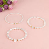 Heart Shell Women Bracelet Natural Stone Howlite Amazonite Pearl Jewelry