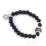Lucky Cat Adjustable Bracelet 8mm Natural Stone High for Women Girls