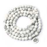 Lotus Magnesite Beads Charm Bracelet Yoga String