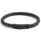 Vintage Stainless Steel Leather Bracelet For Women