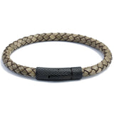 Vintage Stainless Steel Leather Bracelet For Women