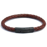 Vintage Stainless Steel Leather Bracelet For Women