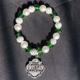 Greek Sorority Elastic Line Disco Ball Bracelet