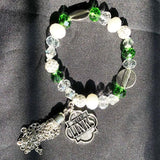 Greek Sorority Elastic Line Disco Ball Bracelet