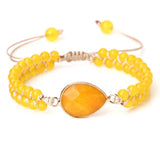 High Stone Wrap Bracelet Porcelain Beads Charm Yoga Bracelet Bohemian Gift
