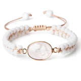 High Stone Wrap Bracelet Porcelain Beads Charm Yoga Bracelet Bohemian Gift