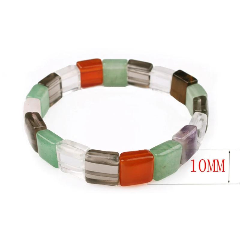 Natural Crystal Bracelet Charm Yoga Bangles Love Stone Bracelet for Women