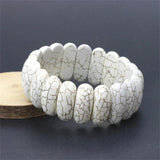 Turquoise Stone Bracelet for Women - Beaded Yoga National Style Jewelry