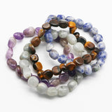 Crystal Agate Shaped Bracelet Healing Bangle Yoga Jewelry