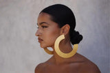 C Shape Acrylic Resin Mirror Earrings