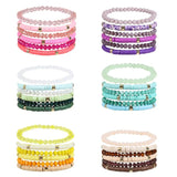Boho Bracelet Set for Women Colorful Pottery Holiday Beach Bracelet Charm