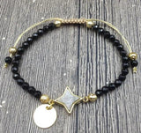 Druzy Charm Agates Beads Bracelet Cord