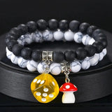 MeMolissa Arrival Stone Beaded Bracelet Dice Mushroom Bracelets