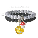 MeMolissa Arrival Stone Beaded Bracelet Dice Mushroom Bracelets