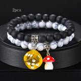MeMolissa Arrival Stone Beaded Bracelet Dice Mushroom Bracelets