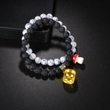 MeMolissa Arrival Stone Beaded Bracelet Dice Mushroom Bracelets