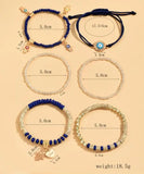6pcs Bohemian Tassel Charm Beaded Bracelet Set Women Jewelry