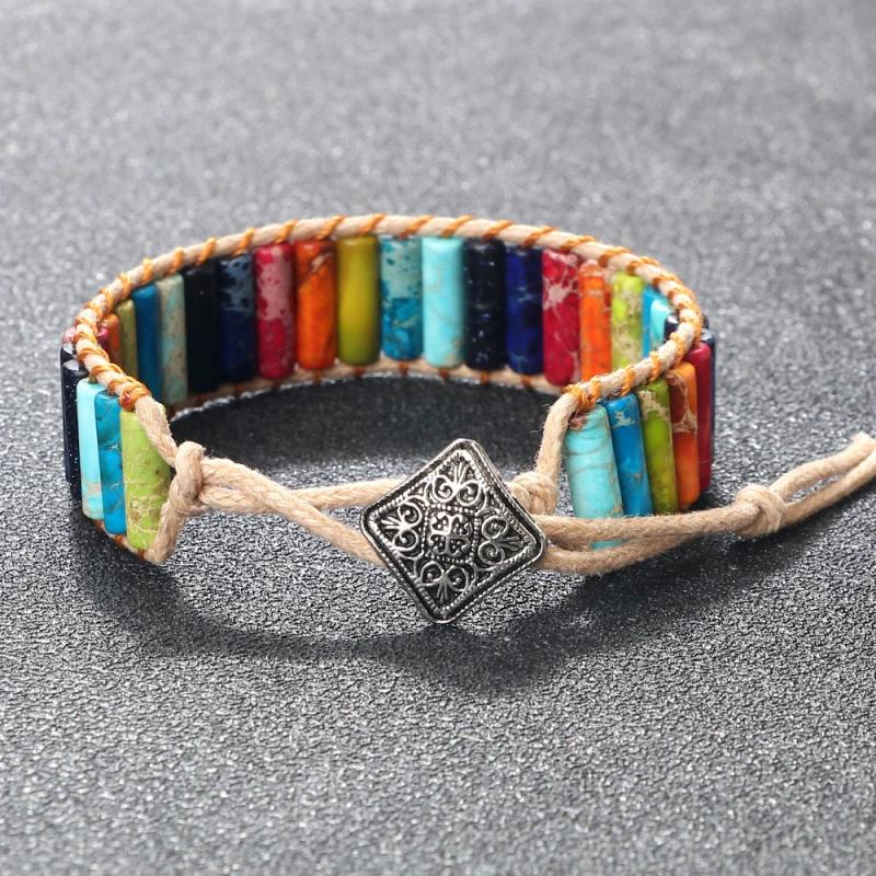 Natural Emperor Stone Bracelets for Women Men Charm Boho Wristband Bangle