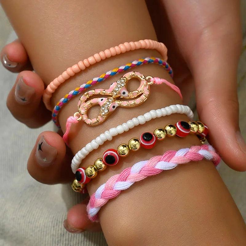Bohemian Friendship Bracelet Colorful Bead Charm Bracelet For Women