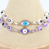 12pcs Evil Eye Bracelet Women Crystal Resin Chain Charm Jewelry Gift Adjustable