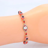 12pcs Evil Eye Bracelet Women Crystal Resin Chain Charm Jewelry Gift Adjustable
