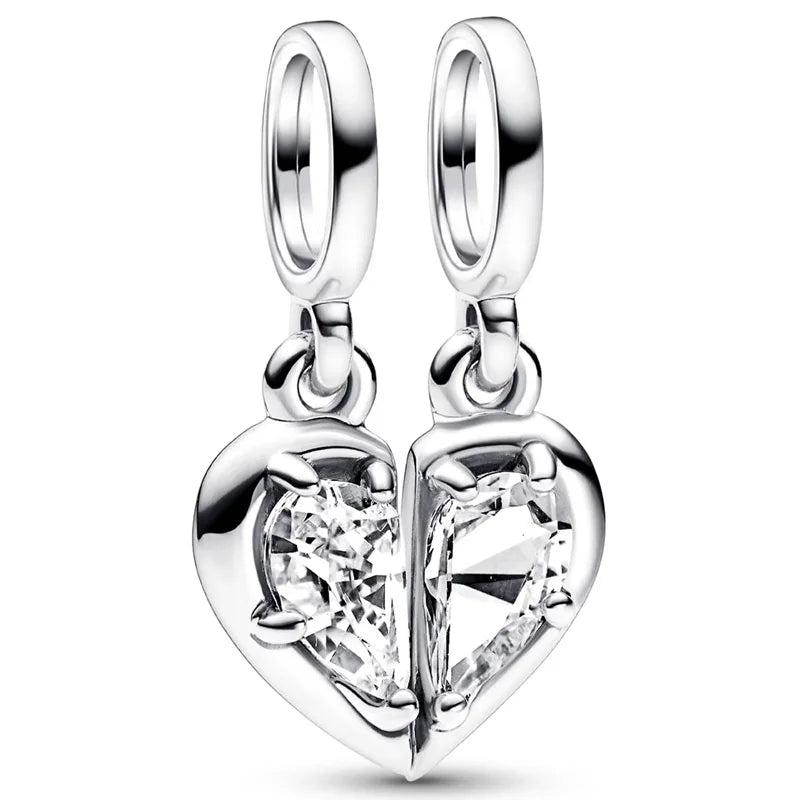 Sparkling Angel Wings Key & Moon Santa Space Love Rocket Pendant Bead