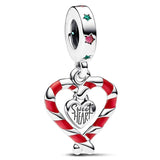 Sparkling Angel Wings Key & Moon Santa Space Love Rocket Pendant Bead