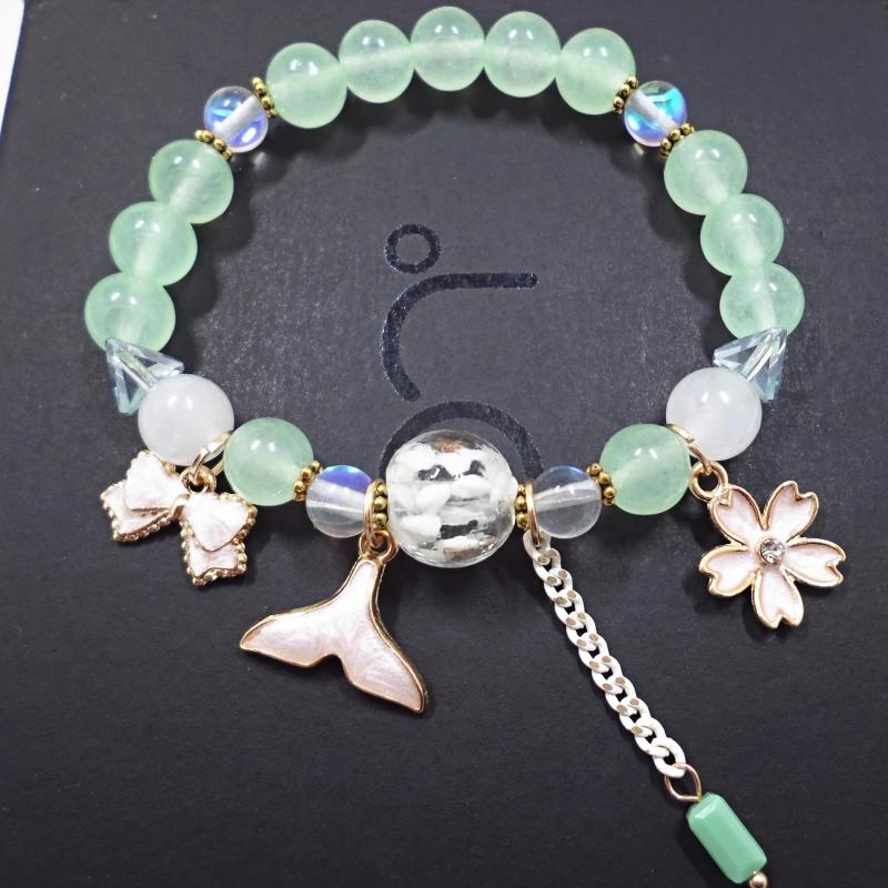 Boho Charm Bracelet Rose Quartz Beads Bangle Girl Shell Stars Pendant