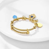 Lucky Fatima Hand Evil Eye Heart Adjustable Bracelets
