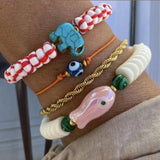 Colorful Ceramic Fish Bracelet Bohemian Accessory