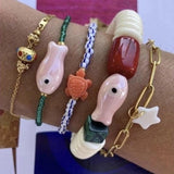 Colorful Ceramic Fish Bracelet Bohemian Accessory