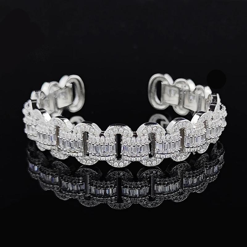 Arrival Oval Silver Hand Bracelet Bangle Women Christmas Gift