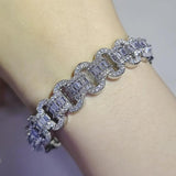Arrival Oval Silver Hand Bracelet Bangle Women Christmas Gift