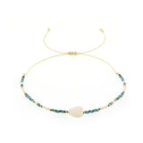 Dainty Vintage Beaded Bracelets Heart Shell Pendant