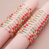 Freshwater Pearl Bracelets For Women Heart&Star Beads Shell Charms A-Z