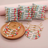 Freshwater Pearl Bracelets For Women Heart&Star Beads Shell Charms A-Z
