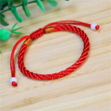 Four-leaf Clover Red Thread Charm Bracelet for Women Men