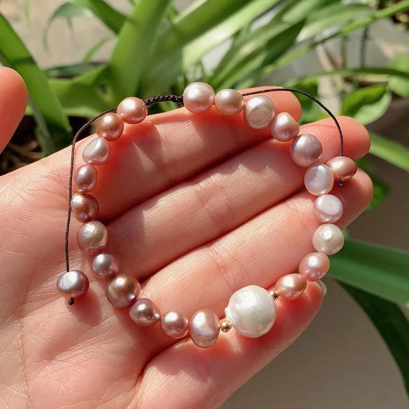 Baroque Pearl Charm Strand Freshwater Pearl Bracelet